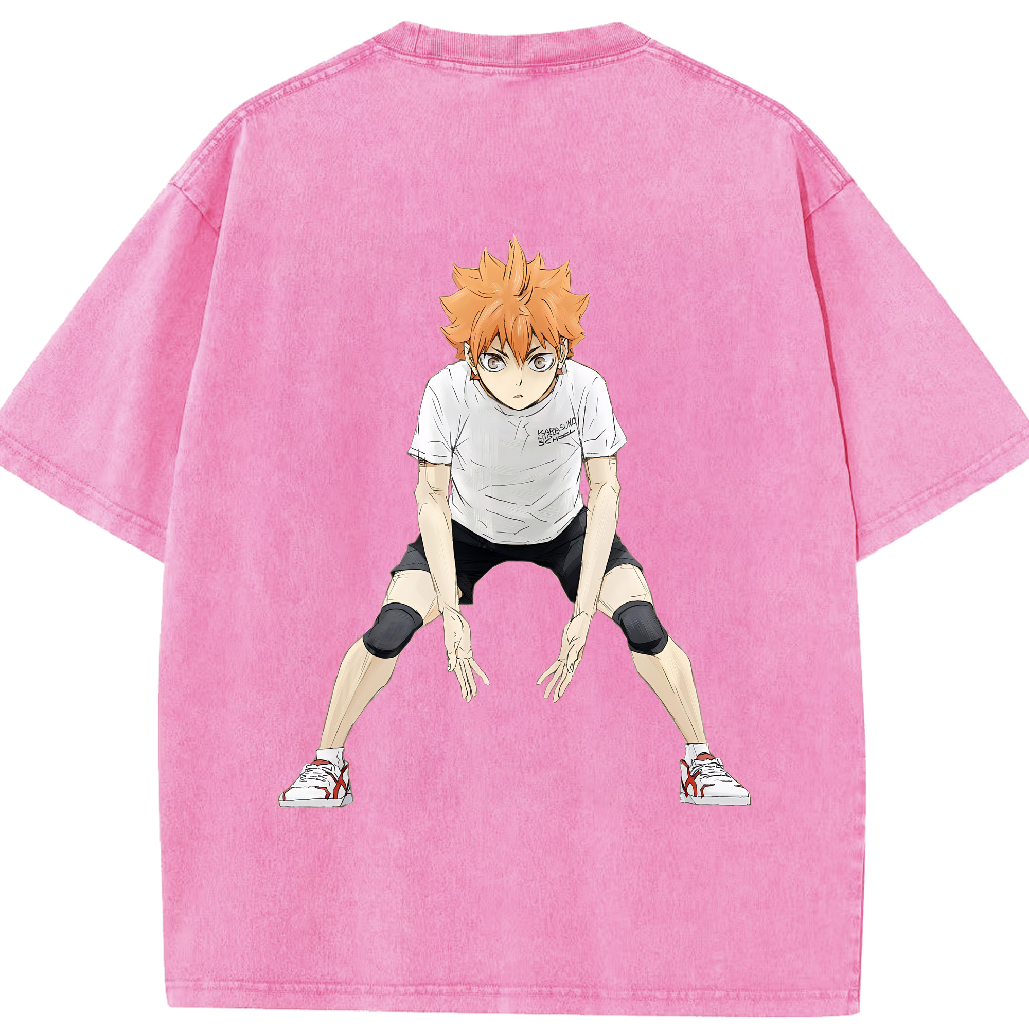 （画像用） ハイキュー!! Haikyu!! 綿100% ヴィンテージ風 半袖Tシャツ（背面プリント）
